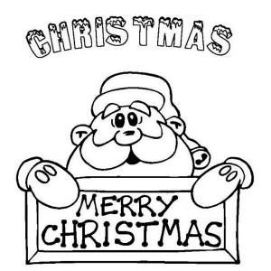 Christmas, Santa Says Merry Christmas To Y’all Coloring Page: Santa Says Merry Christmas to Y'all Coloring Page