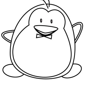 Penguins, A Cartoon Drawing Of Cute Baby Penguin Coloring Page: A Cartoon Drawing of Cute Baby Penguin Coloring Page