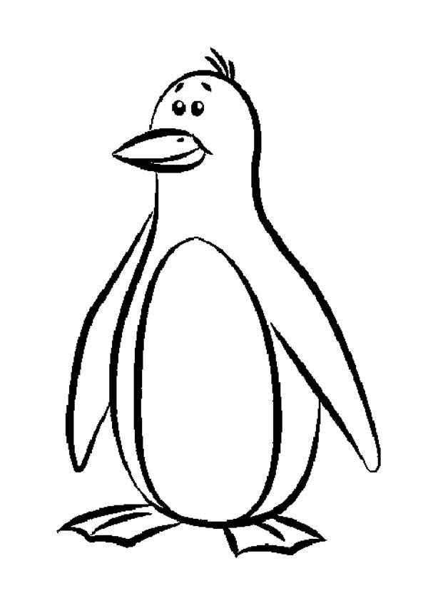 Penguins, : A Silly Penguin Enjoy the Day Coloring Page