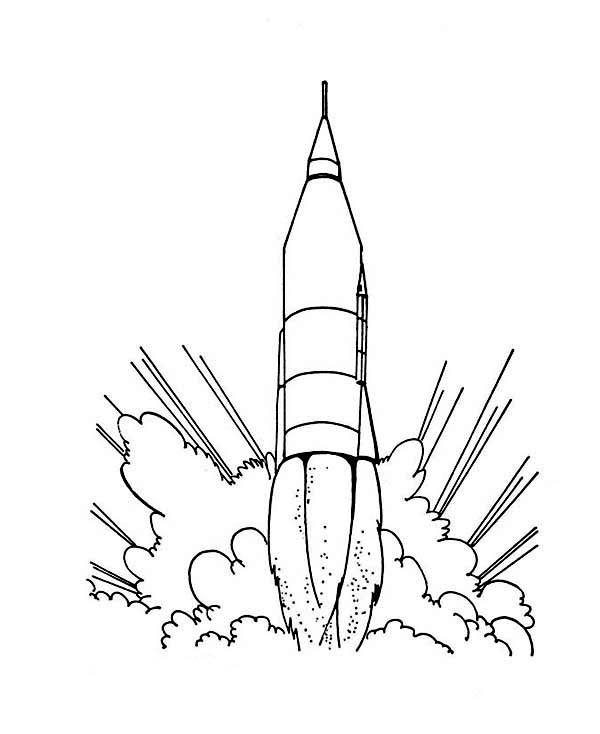 Space Shuttle, : A Typical Space Shuttle from the 70s Coloring Page