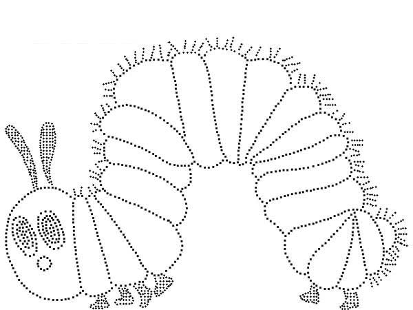Caterpillars, : Caterpillar Squeezing Its Body to Move Coloring Page