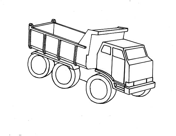 Trucks, : wooden-toy-of-dump-truck-coloring-page.jpg