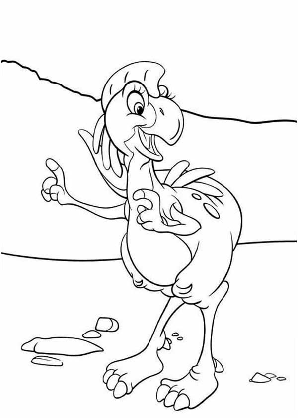 Land Before Time, : Cute Dinosaurus Land Before Time Family Coloring Page