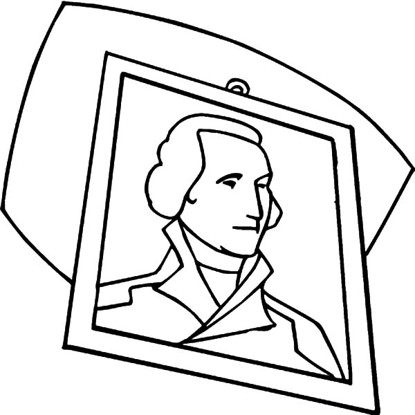 George Washington, : George Washington Died on December 14th 1799 in Mount Vernon Virginia Coloring Page