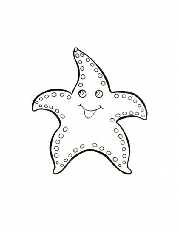 Starfish, : Huge Starfish Coloring Page