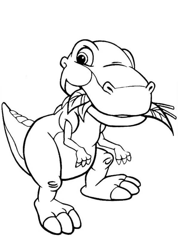 Land Before Time, : Land Before Ducky Love Eating Time Coloring Page