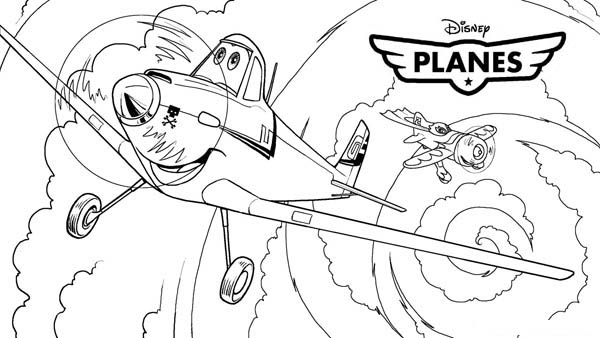 Disney Planes, : Meet Dusty Crophopper in Disney Planes Coloring Page