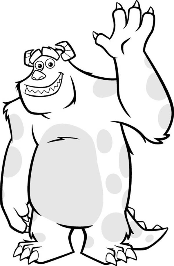 Monsters Inc, : Meet James Sulley Sullivan in Monsters Inc Coloring Page
