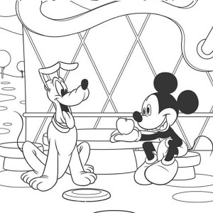 Mickey On His Birthday Party In Mickey Mouse Clubhouse Coloring Page ...