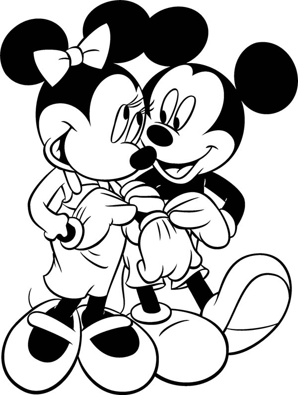 Mickey Mouse Clubhouse, : Mickey and Minnie in Mickey Mouse Clubhouse Coloring Page