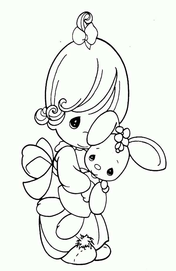 Precious Moments, : Never Let Me Go Precious Moments Coloring Page