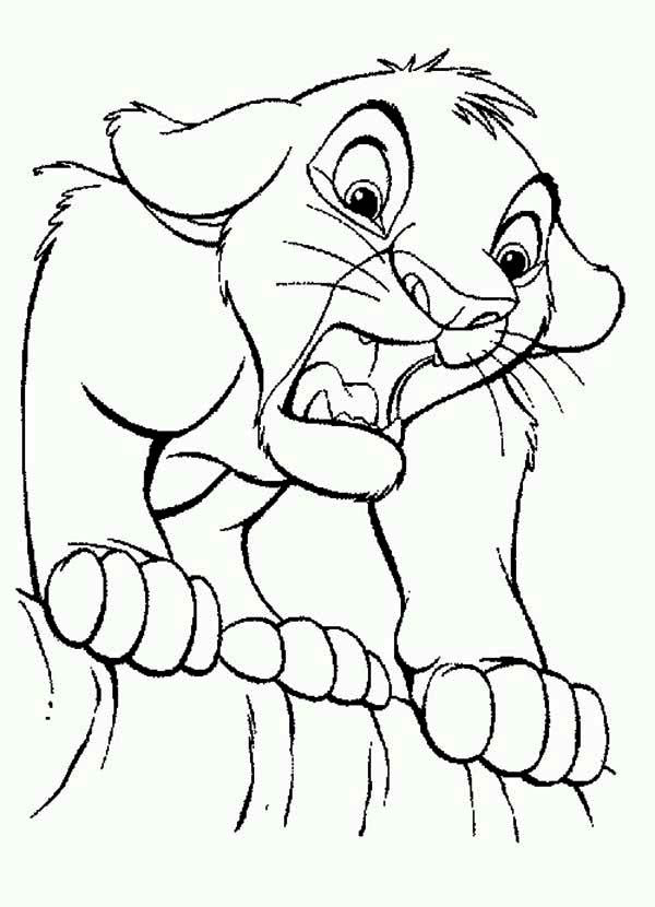 Simba Is Shocked The Lion King Coloring Page Kids Play Color
