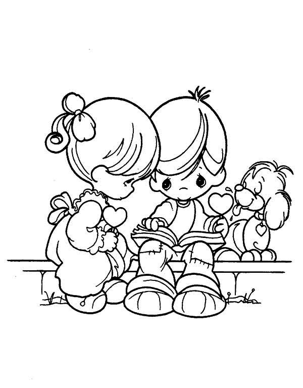 Precious Moments, : Teach Me Everything Precious Moments Coloring Page