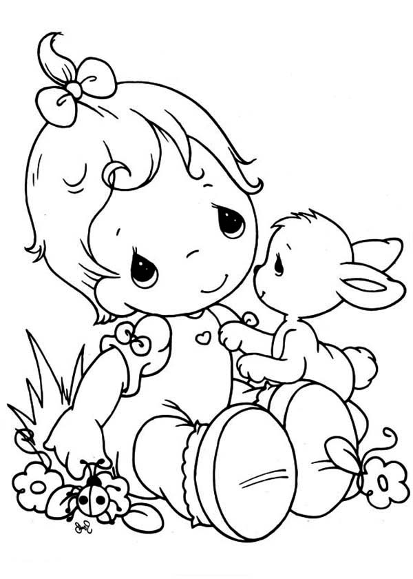 Precious Moments, : Tell Me Your Secret Precious Moments Coloring Page