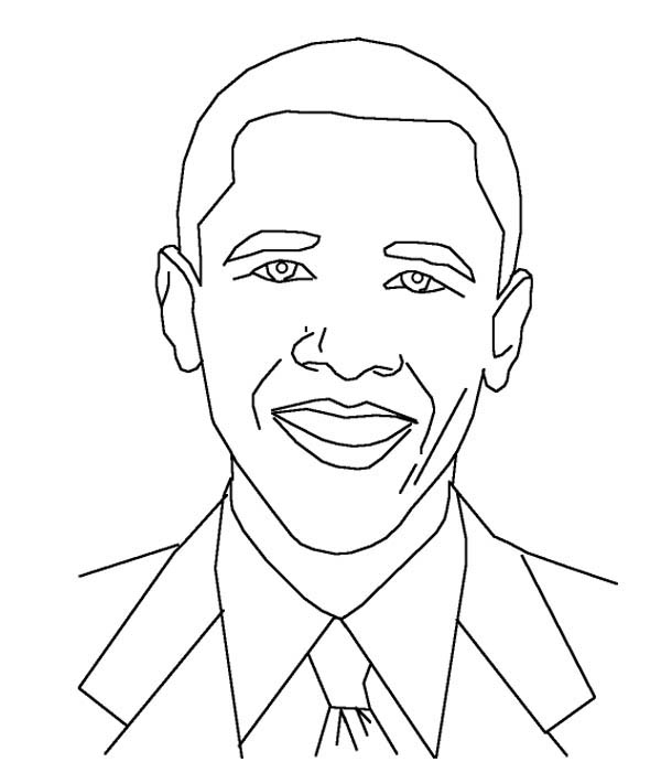 Barack Obama, : Amazing Barack Obama Coloring Page