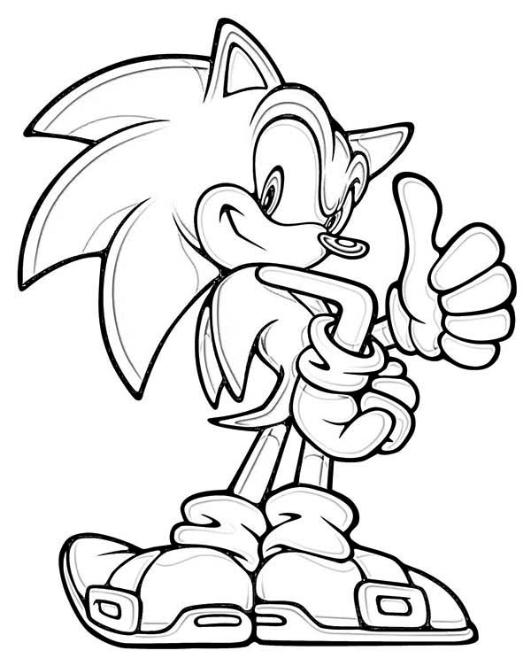 Sonic the Hedgehog, : Amazing Sonic the Hedgehog Coloring Page