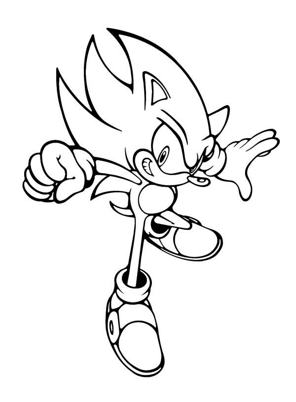 Sonic the Hedgehog, : Awesome Sonic Coloring Page