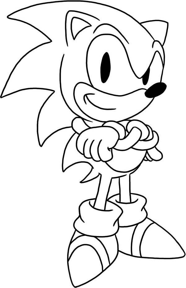 Sonic the Hedgehog, : Awesome Sonic the Hedgehog Coloring Page