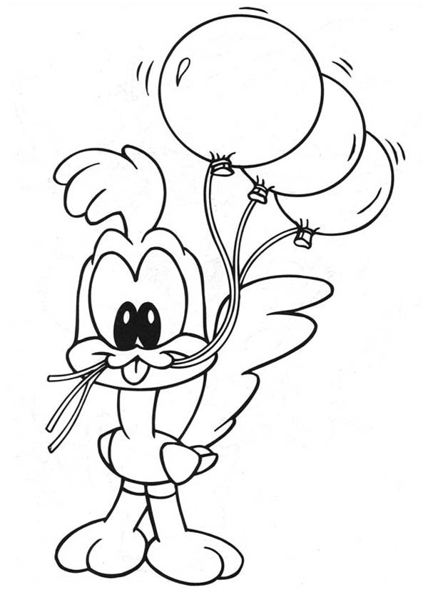 Baby Looney Tunes, : Baby Looney Tunes Character Baby Road Runner Coloring Page