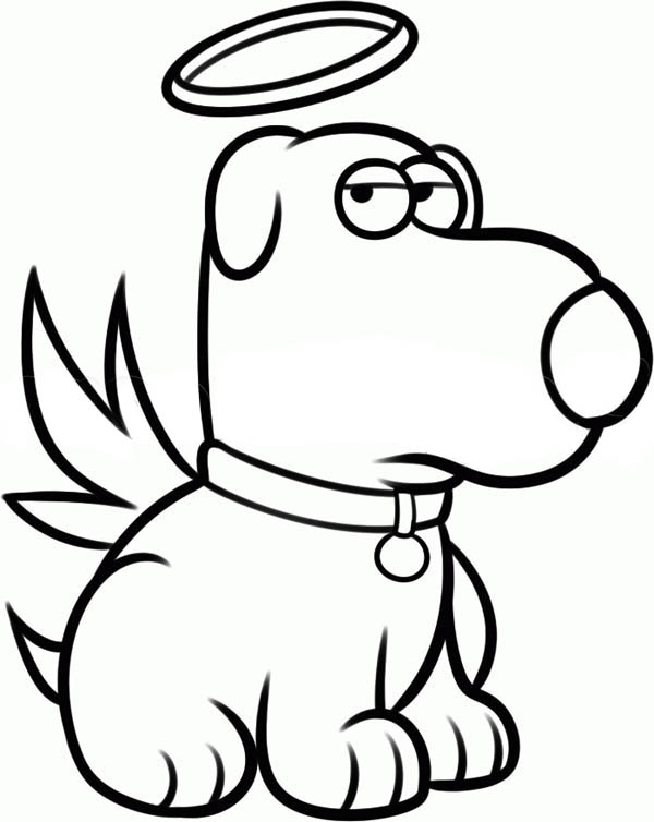 Family Guy, : Brian Griffin in Family Guy Coloring Page