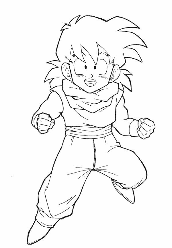 Dbz Gohan Coloring Pages Sketch Coloring Page
