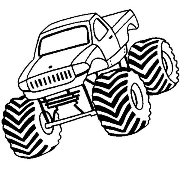 Monster Truck, : Monster Truck Bounty Hunter Coloring Page