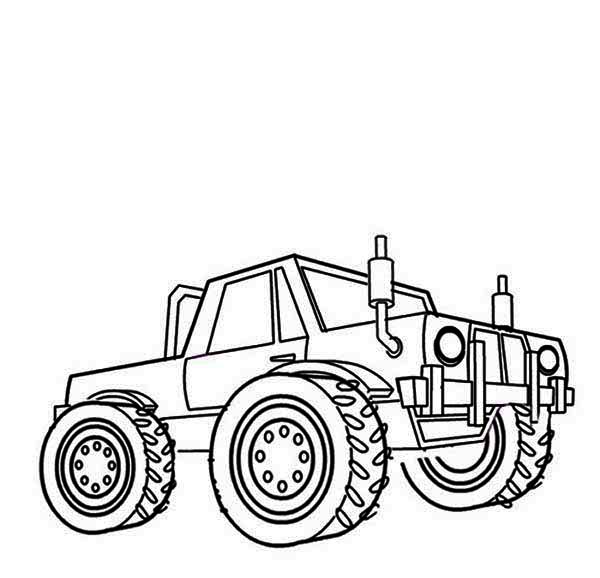 Monster Truck, : Monster Truck Razin Kane Coloring Page