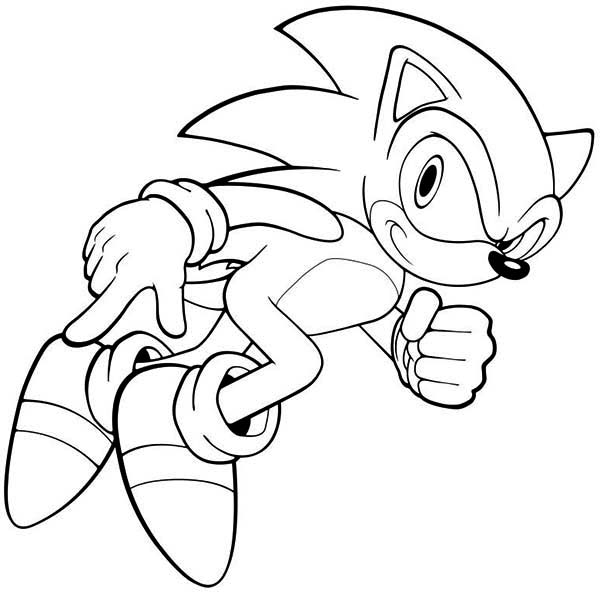Sonic the Hedgehog, : Sonic Ready to Run Coloring Page