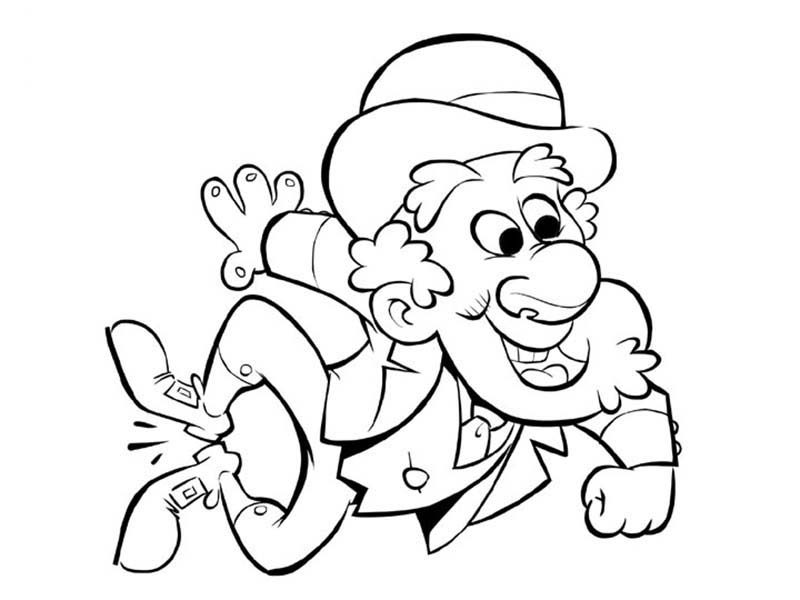 St Patricks Day, This Leprechaun Is Very Happy For St Patricks Day Coloring Page: This Leprechaun Is Very Happy For St Patricks Day Coloring PageFull Size Image