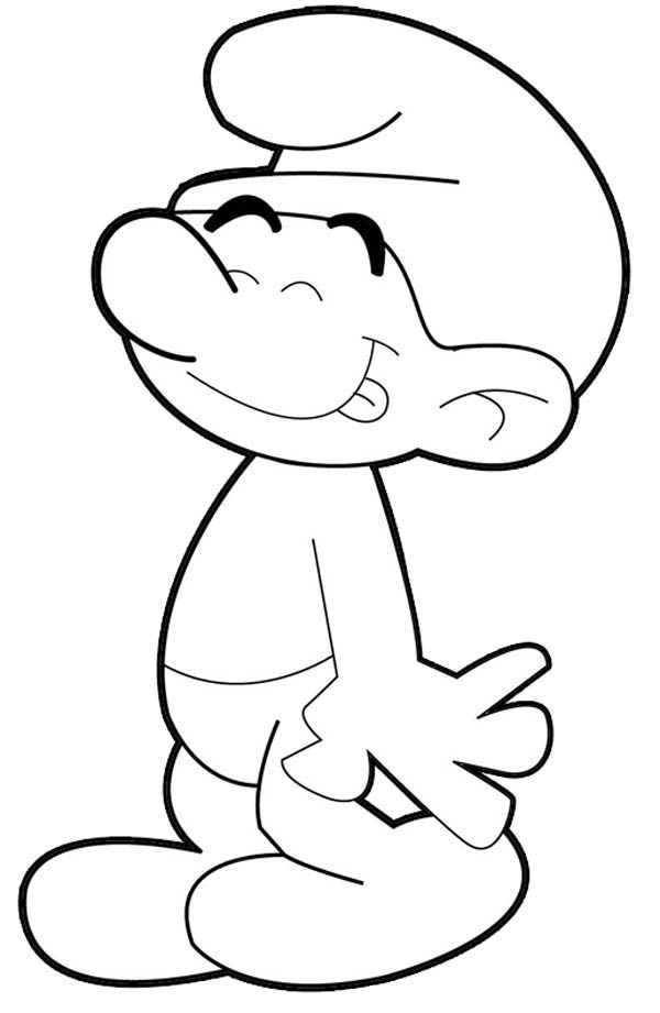 The Smurf, : Vanity Smurf from The Smurf Coloring Page