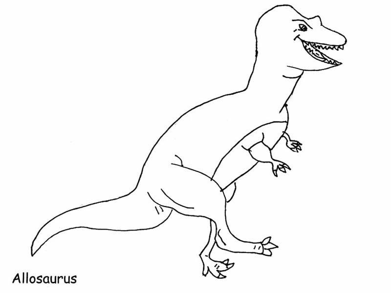 Allosaurus, Ancient Animal Allosaurus Coloring Page: Ancient Animal Allosaurus Coloring PageFull Size Image