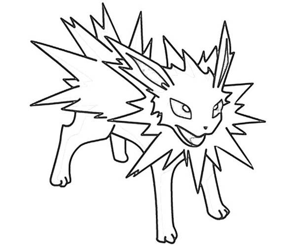 Jolteon, : Jolteon The Ultimate Test Coloring Page