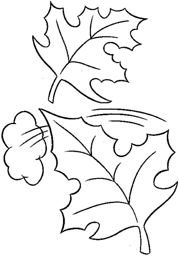 Maple Leaf, : Maple Leaf Moved by the Wind Blow Coloring Page
