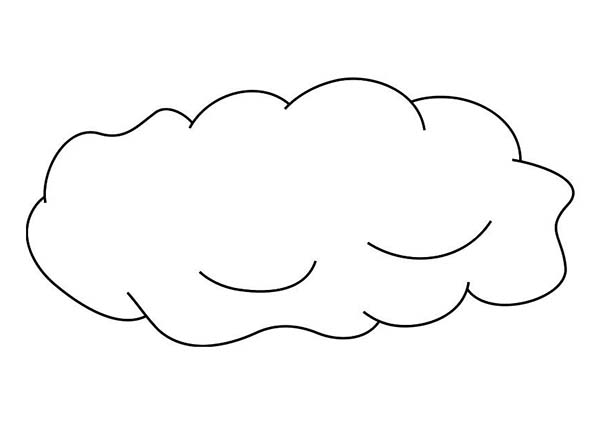 Clouds, : The Clouds is Sleeping Coloring Page