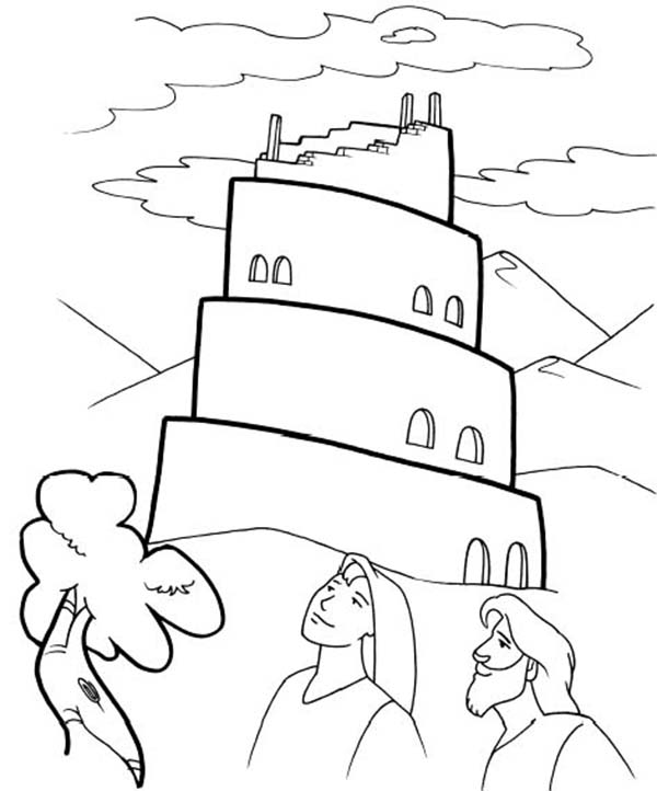 Tower of Babel, : Tower of Babel Coloring Page