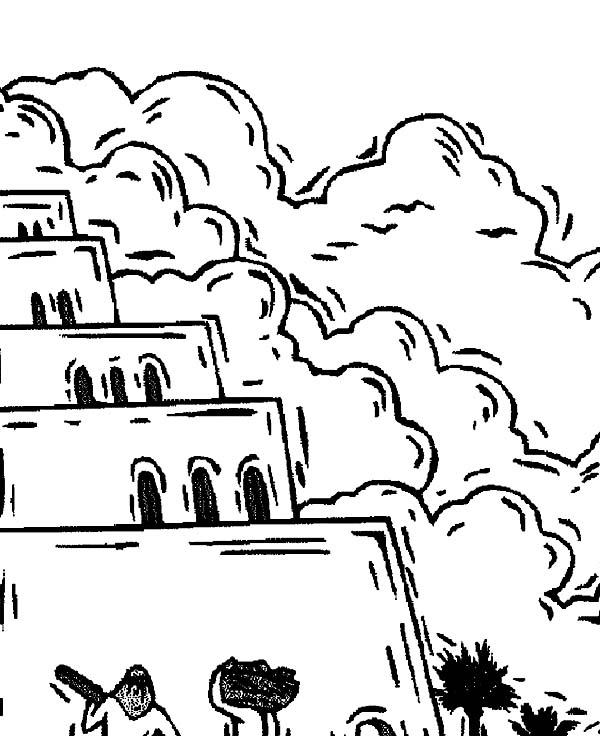 Tower of Babel, : Tower of Babel Reach the Sky Coloring Page