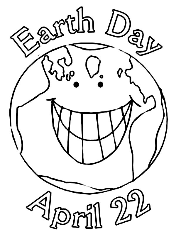 Earth Day, : Celebrating Earth Day on Aprill 22nd Coloring Page