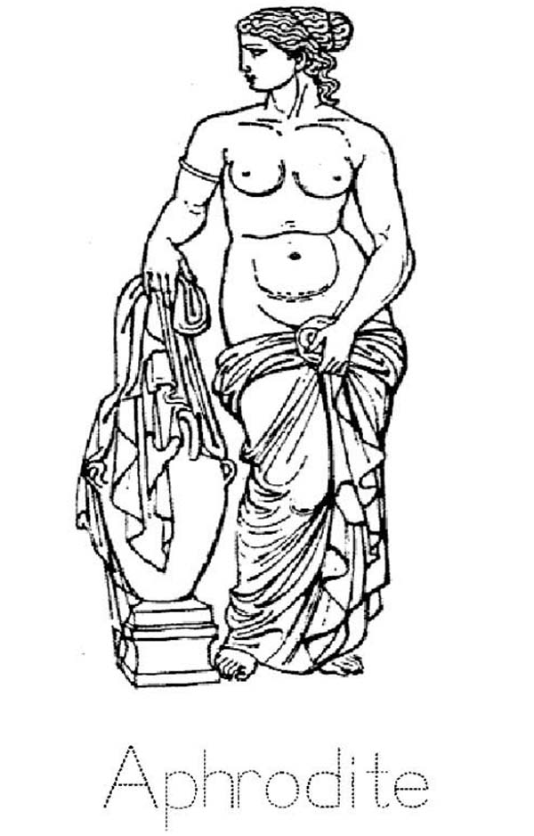 Aphrodite, : Greek Mythology Aphrodite Coloring Page