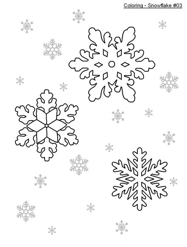Christmas, : Nice Christmas Snowflakes Coloring Page