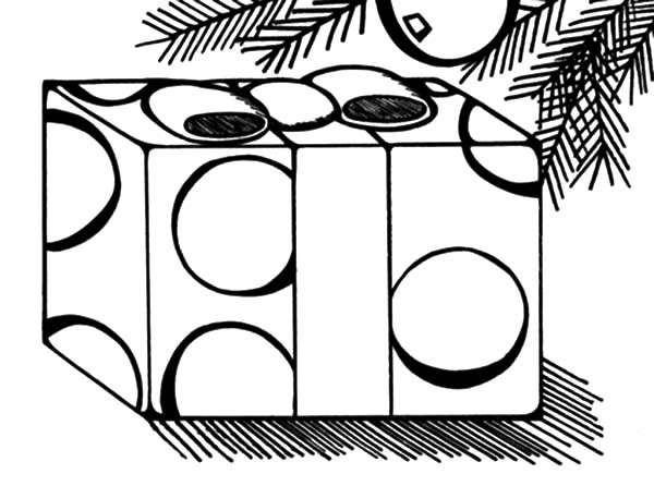 Christmas Presents, : Christmas Presents Under Mistletoe Coloring Pages