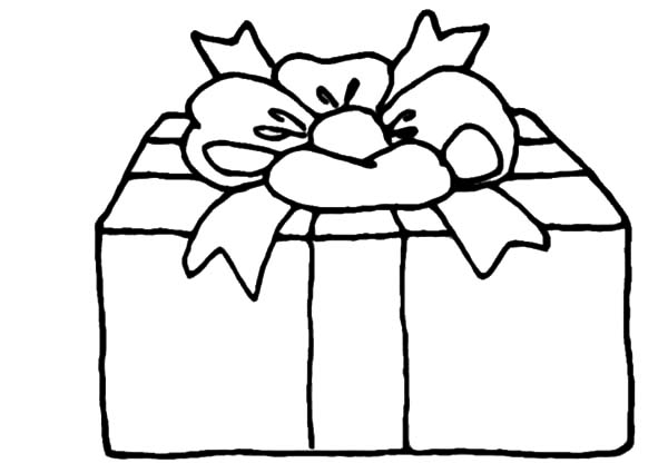 Christmas Presents, : Christmas Presents with Flower Shaped Wrapping Coloring Pages