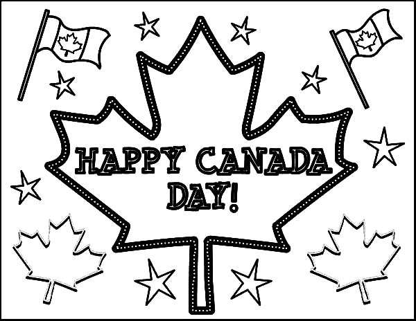 National Canada Day, : Joyful Celebration on National Canada Day Coloring Pages