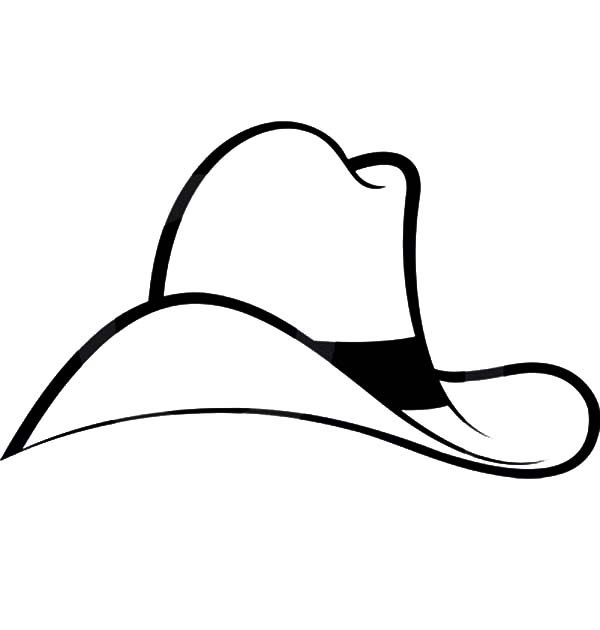 Cowboy Hat, : Cowboy Hat Design Coloring Pages