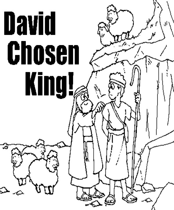 David The Shepherd Boy, : David the Shepherd Boy the Chosen King Coloring Pages
