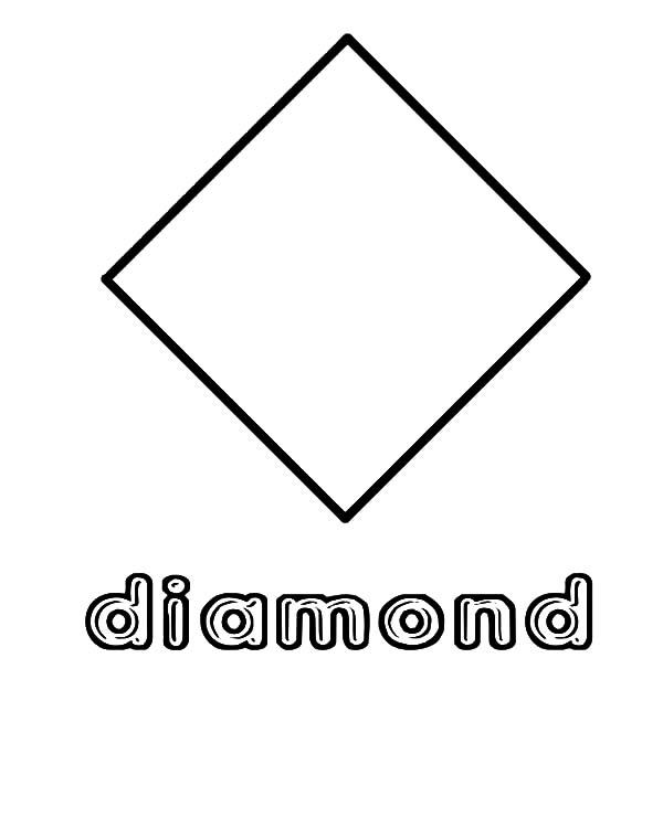 Diamond Shape Coloring Pages Kids Play Color