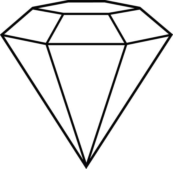 Diamond Shape Outline Coloring Pages Kids Play Color