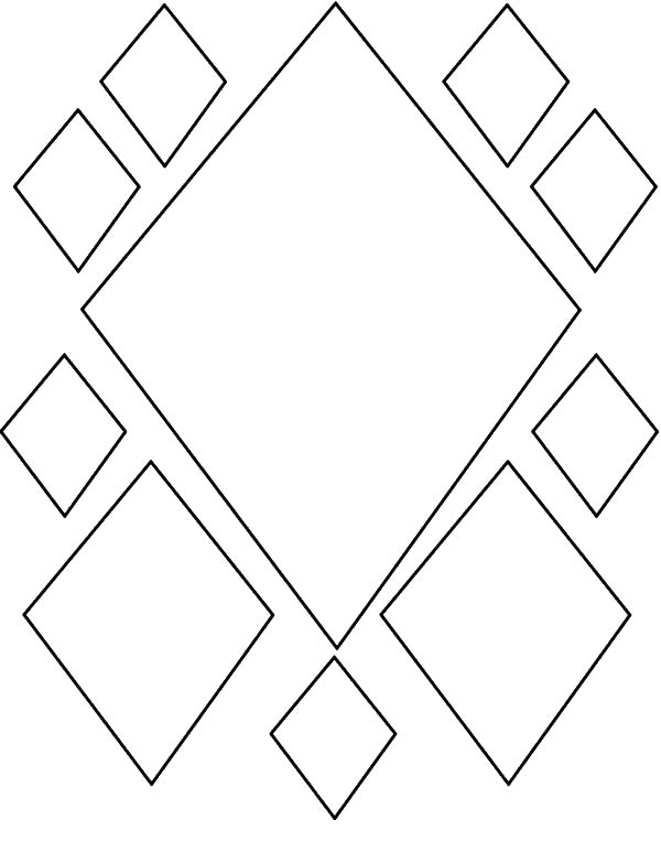 Diamond Shape, : Diamond Shape Pattern Coloring Pages