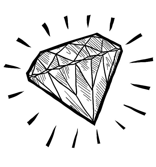 Diamond Shape Sketch Coloring Pages Kids Play Color