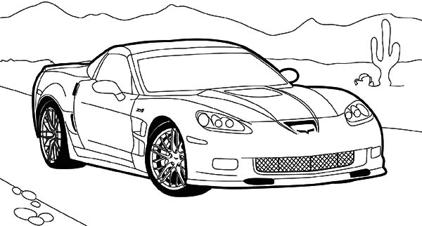 Corvette Cars, : EVS Chevrolet Corvette Cars Coloring Pages