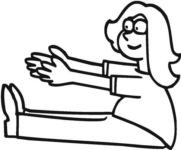 Exercise, : Exercise While Sitting Coloring Pages
